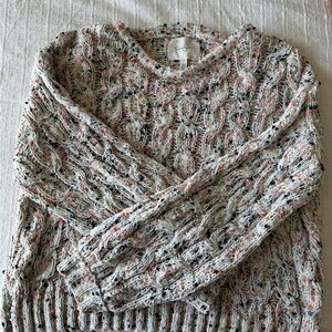 Jessica Simpson Multicolor Cable Knit Sweater